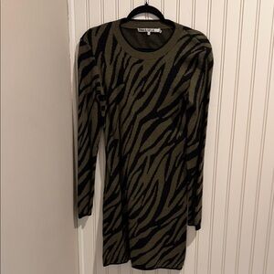 Pam & Gela Olive and Black Knit Top